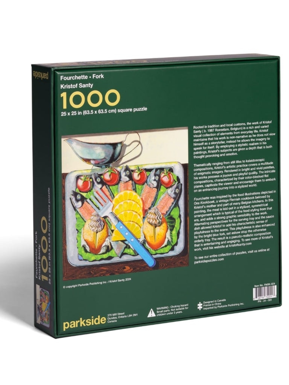 Parkside Fork 1000 Piece Square Puzzle Kristof Santy Parkside - Picture 5 of 7